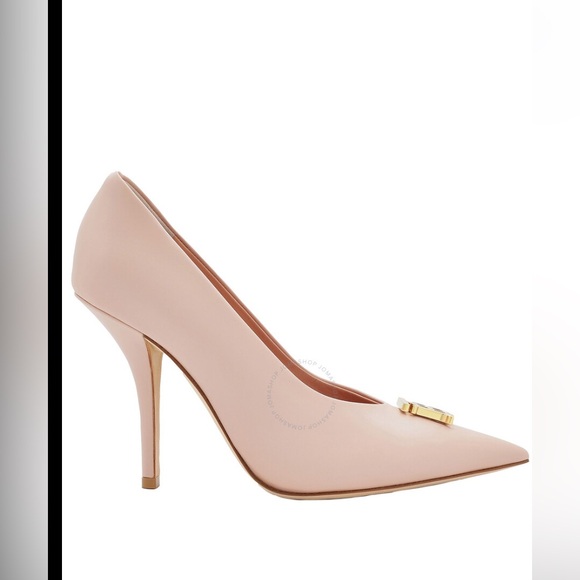 Burberry Ezra 100 Monogram Motif Leather Heels - Picture 1 of 7